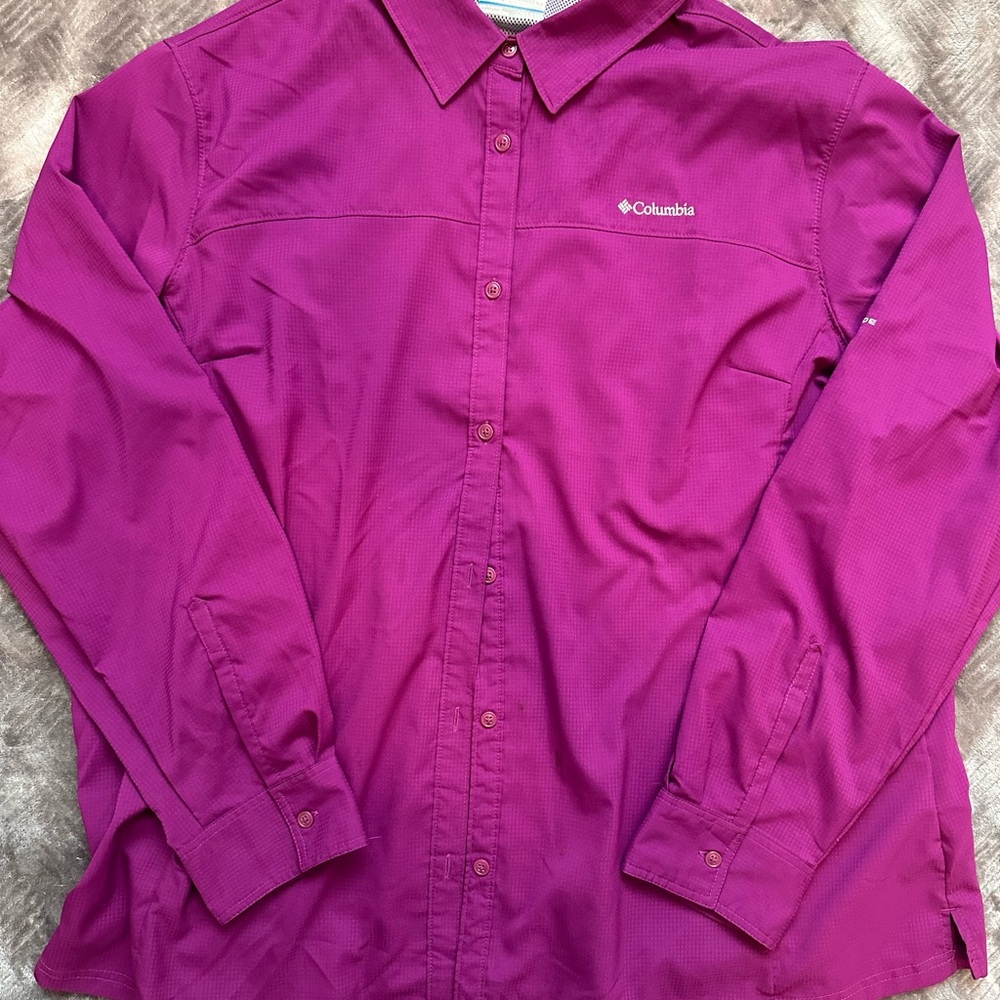 Columbia Fuchsia Long Sleeve Shirt